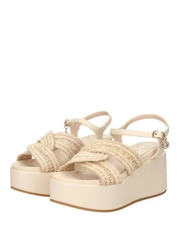 GU358 SANDALO ZEPPA BEIGE GOLD&GOLD