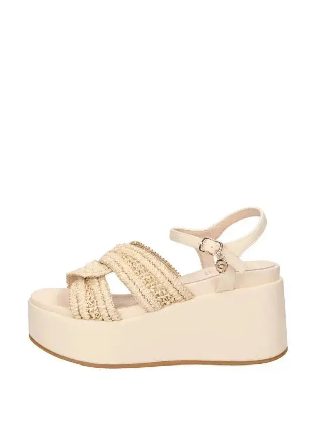 GU358 SANDALO ZEPPA BEIGE GOLD&GOLD