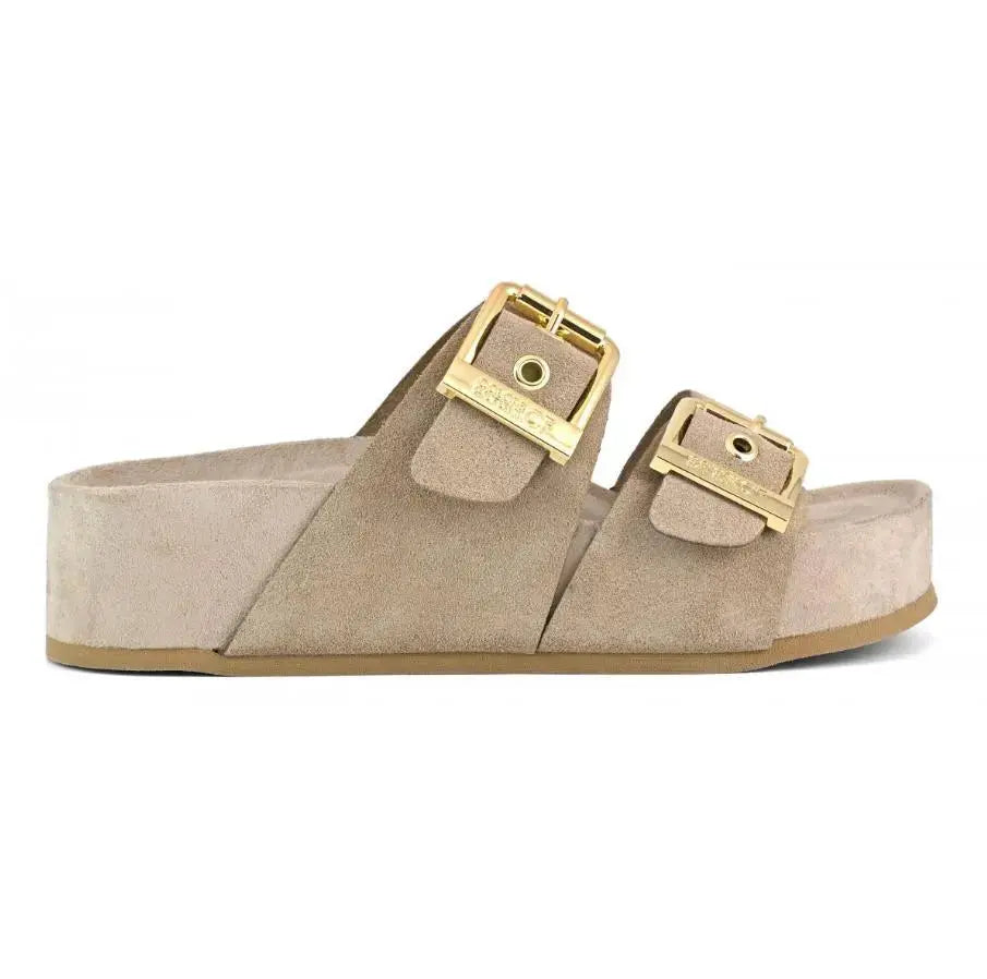 HC.DUNE02 TWO-BUCKLE SANDAL HIGHT FUSSBET BEIGE COLORS OF CALIFORNIA