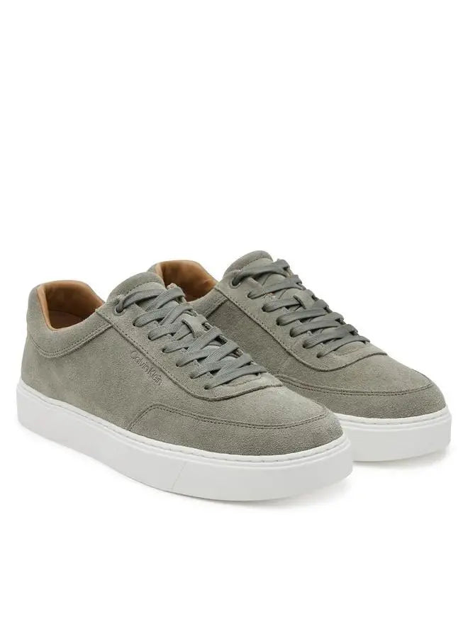 HM0HM01880 CLEAN CUP LOW LACEUP OXF SU VERDE OLIVA/BIANCO CALVIN KLEIN