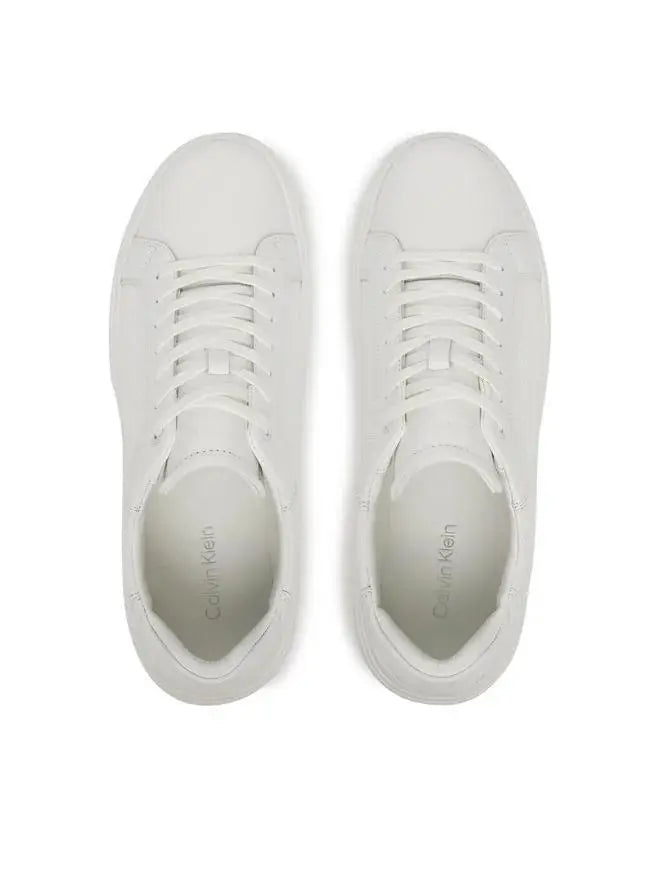 HM0HM01970 CHUNKY LOW TOP LACE UP MONO BIANCO CALVIN KLEIN
