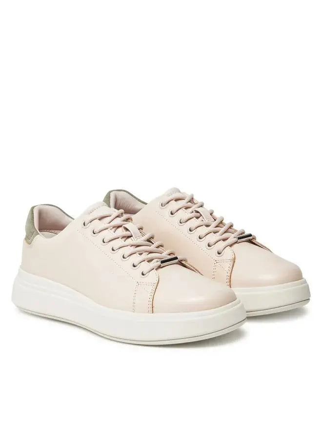 HW0HW02540 CUPSOLE LACE UP LTH W/SUE BT BEIGE CALVIN KLEIN