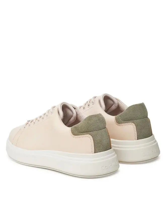 HW0HW02540 CUPSOLE LACE UP LTH W/SUE BT BEIGE CALVIN KLEIN