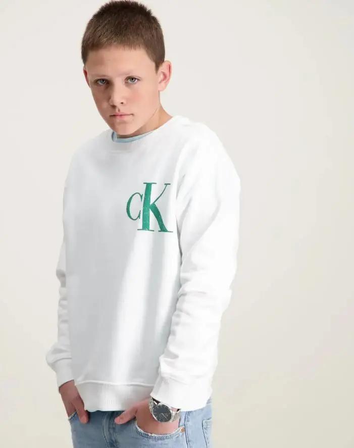 IB0IB02526T BACK GRAPHIC TERRY CN BIANCO CALVIN KLEIN