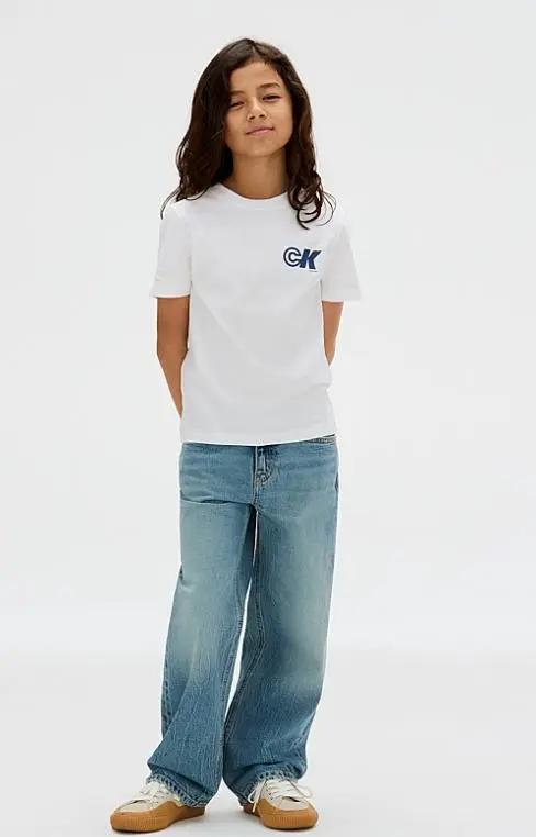 IB0IB02544J SEASONAL CK REGULAR TEE BIANCO CALVIN KLEIN