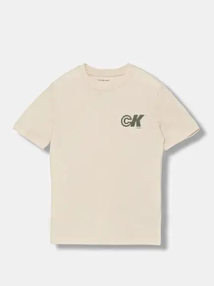 IB0IB02544T SEASONAL CK REGULAR TEE BEIGE CALVIN KLEIN