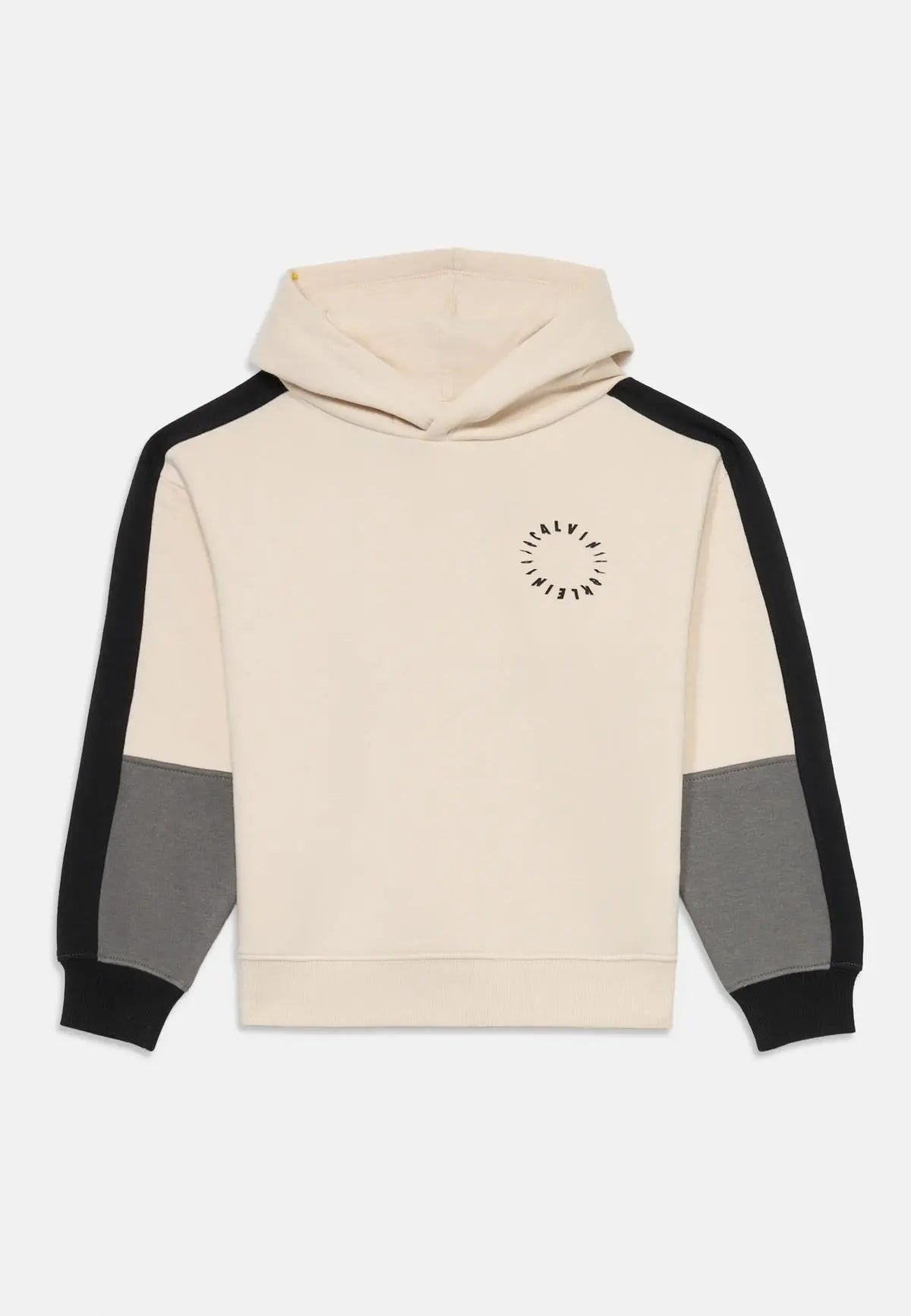 IB0IB02559T BRUSHED FLEECE CLR BLOCK HOODI BEIGE CALVIN KLEIN