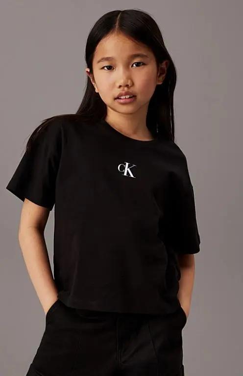 IG0IG02136T LOGO BOXY T SHIRT NERO CALVIN KLEIN