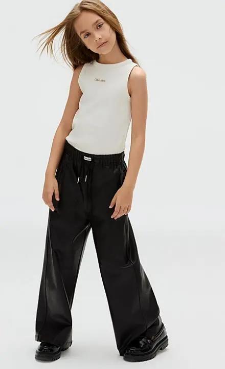 IG0IG02983T FAUX LEATHER PANTS NERO CALVIN KLEIN
