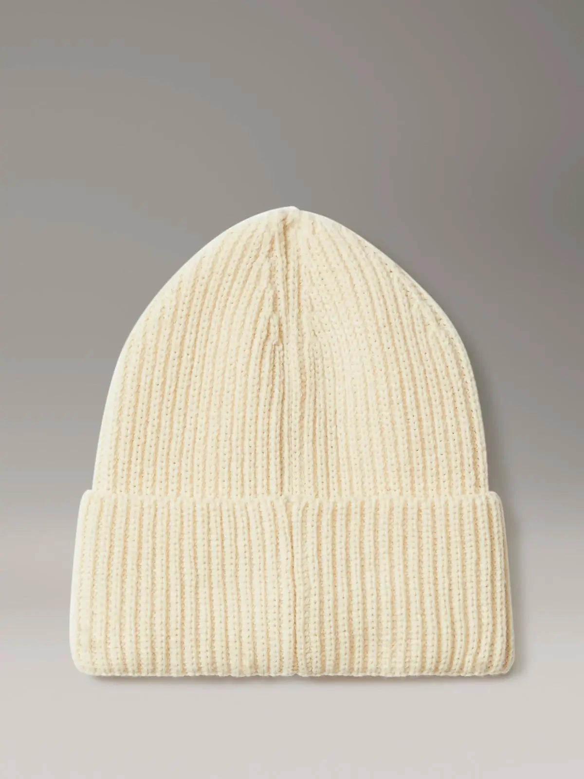 IU0IU00440 MONOGRAM RIB BEANIE BEIGE CALVIN KLEIN