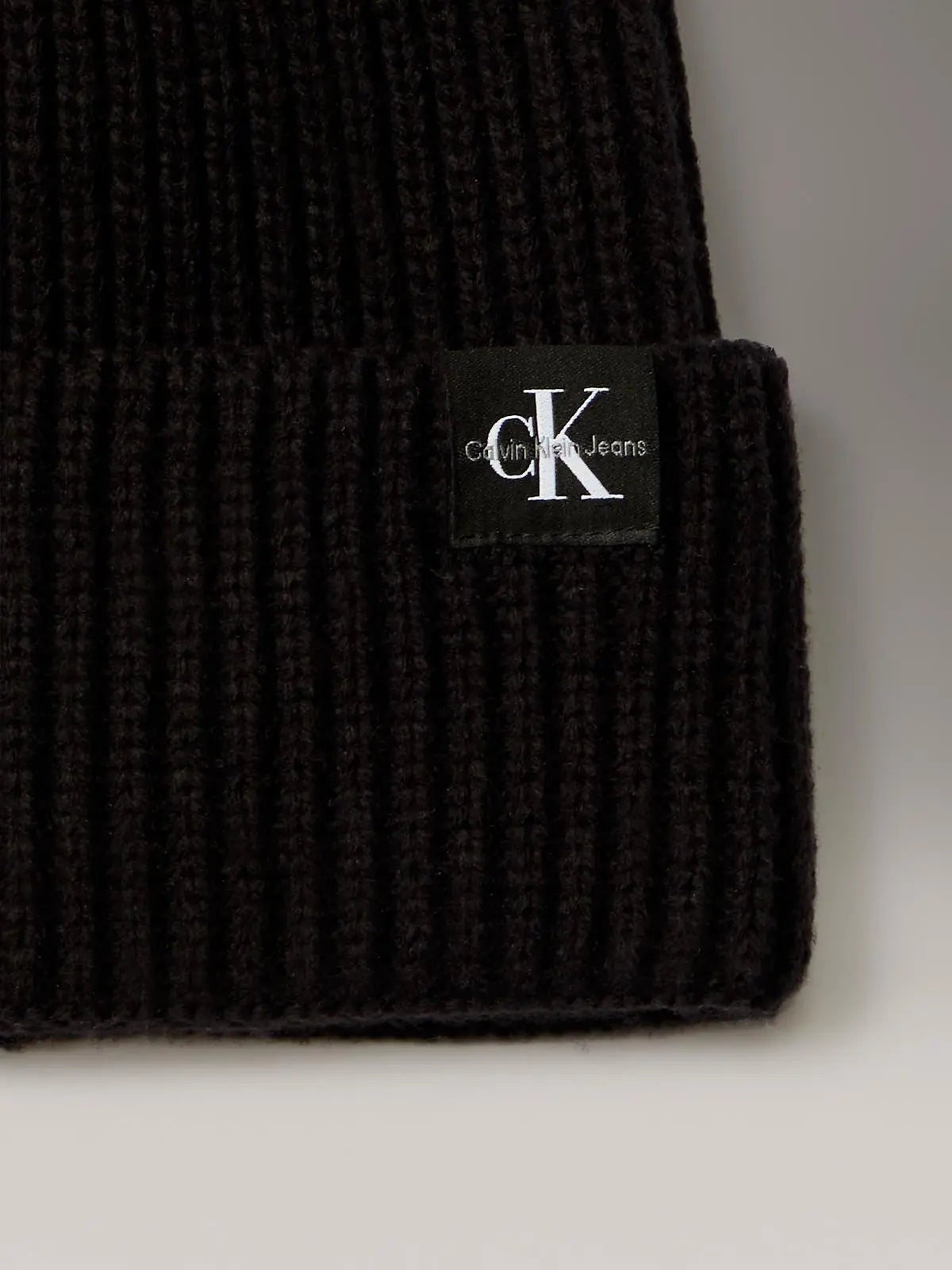 IU0IU00440 MONOGRAM RIB BEANIE NERO CALVIN KLEIN