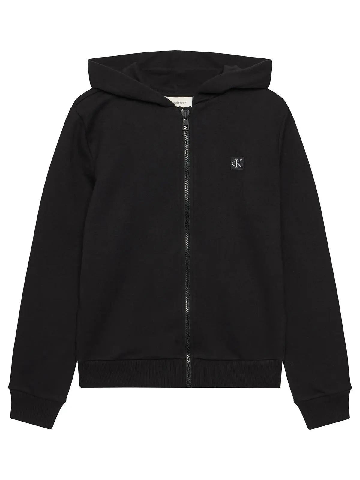 IU0IU00707T MINI BADGE ZIP-THROUGH NERO CALVIN KLEIN