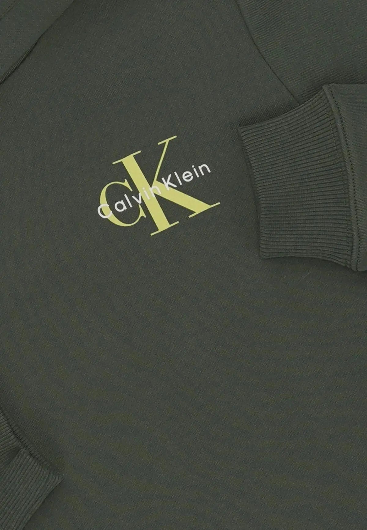 IU0IU00712T SMALL MONOGRAM HOODIE VERDE CALVIN KLEIN