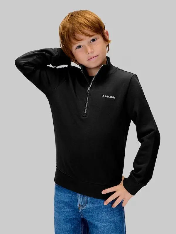 IU0IU00721T CHEST INST.LOGO HALF ZIP NERO CALVIN KLEIN