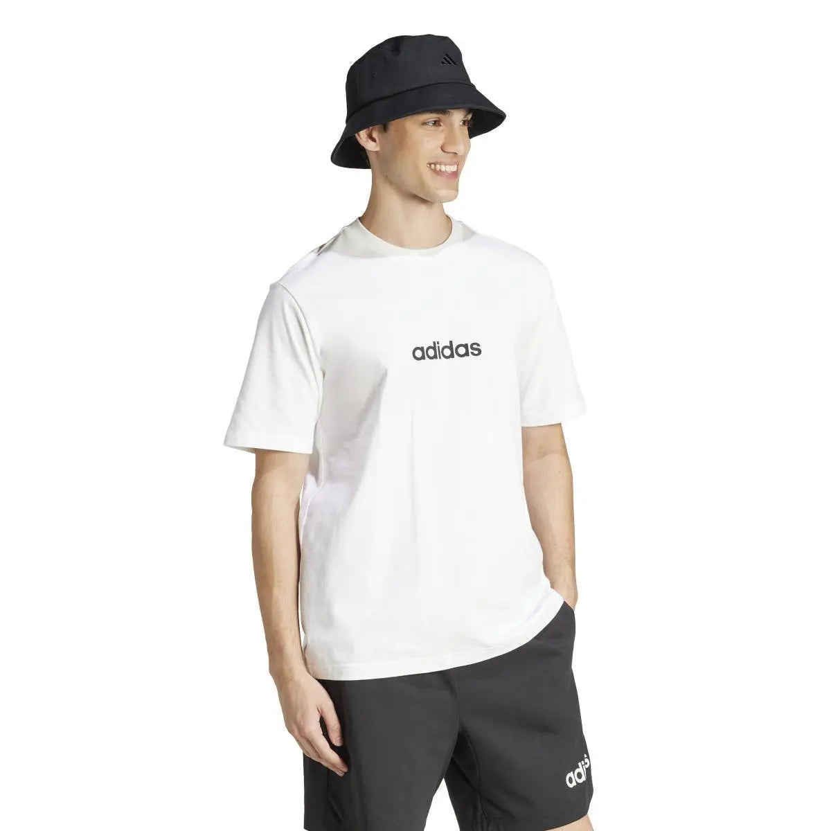 JE9000 M LIN SJ T WHITE/BLACK ADIDAS