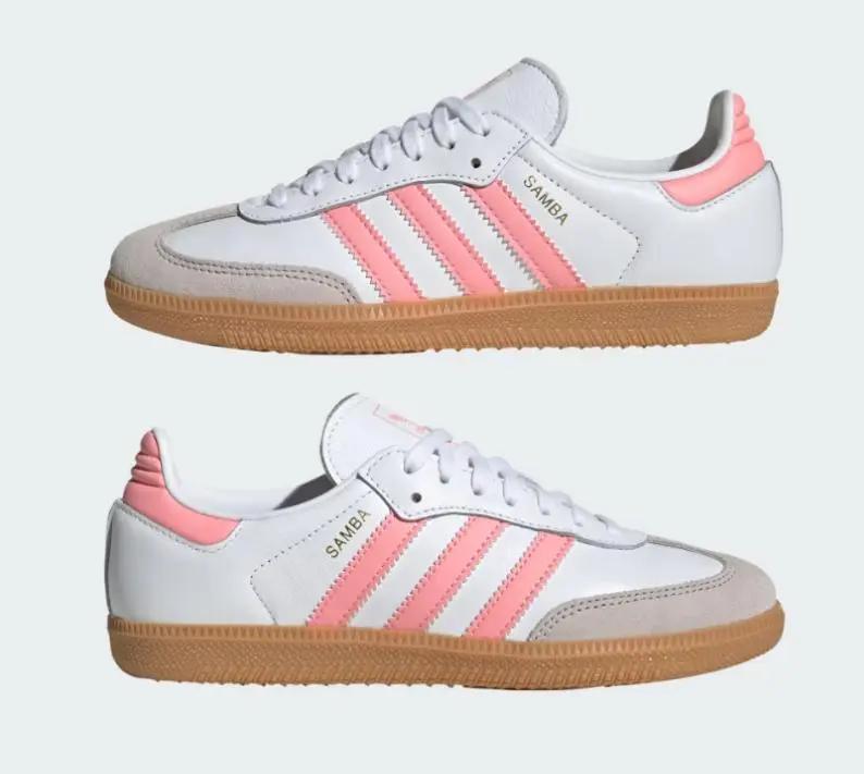 JP5480 SAMBA JR BIANCO/ROSA ADIDAS