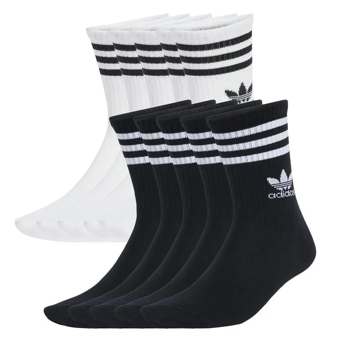 JY0231 3 STRIP CRW WHITE/BLACK ADIDAS