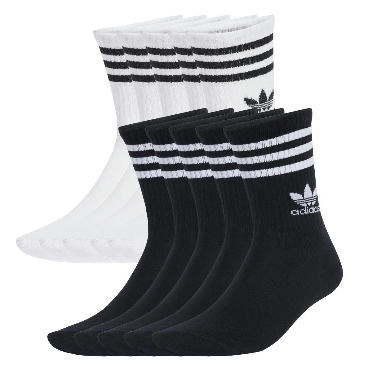 JY0231 3 STRIP CRW WHITE/BLACK ADIDAS