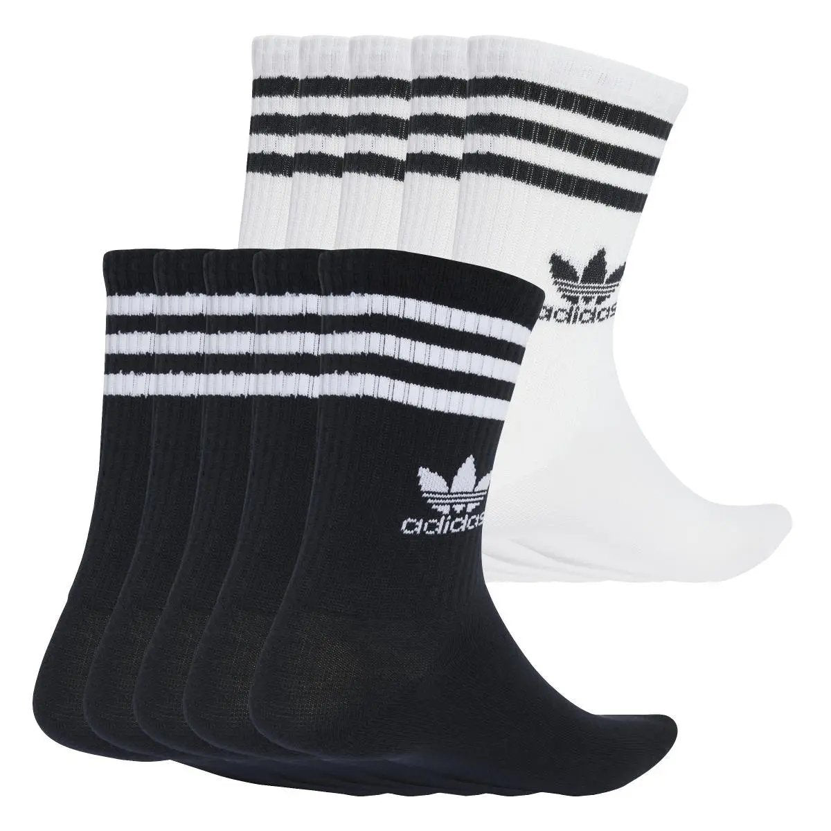 JY0231 3 STRIP CRW WHITE/BLACK ADIDAS