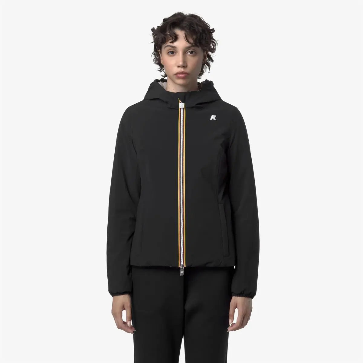 K6128TW LILY ST WARM DOUBLE CORTO NERO/BEIGE K-WAY