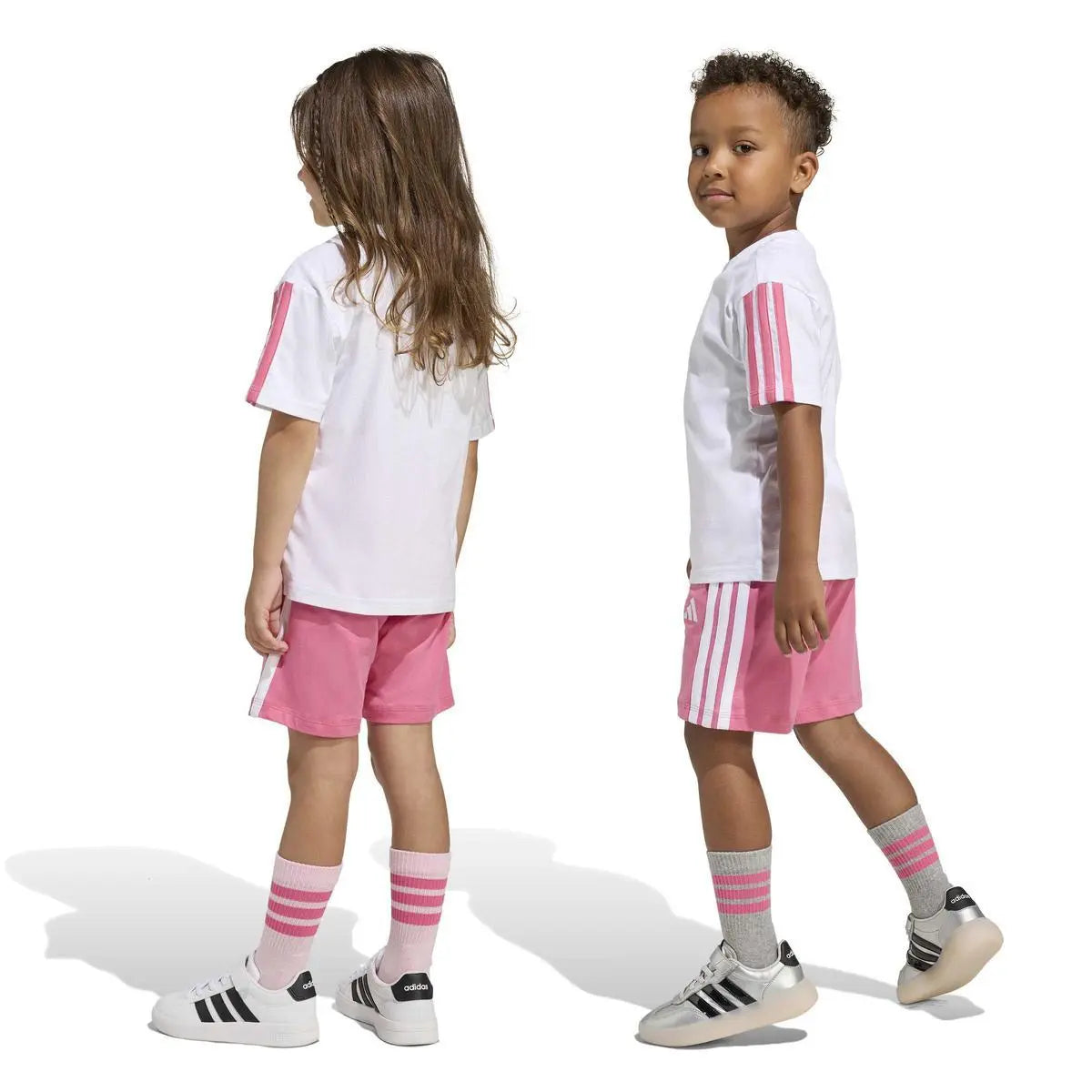 KC6147 LK 3S T-SET 160 BIANCO/ROSA ADIDAS