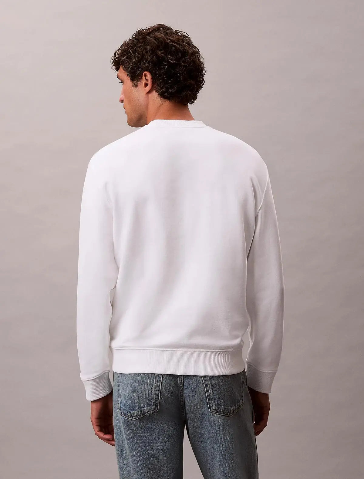 LV04RC273G LS EU 350TERRY SWTSHIRT BIANCO CALVIN KLEIN