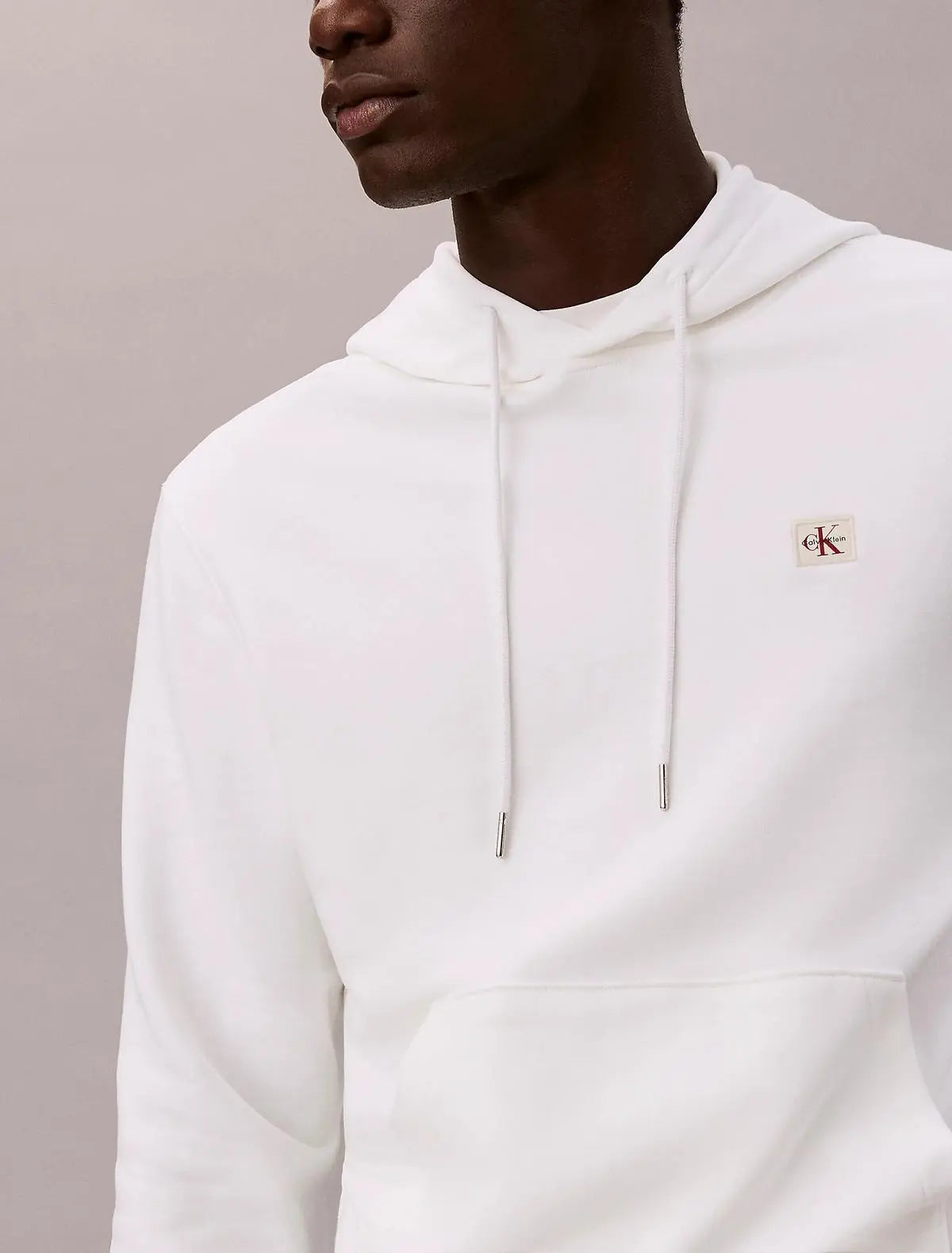 LV04RC274G LS EU 350TERRY HOODIE BIANCO CALVIN KLEIN