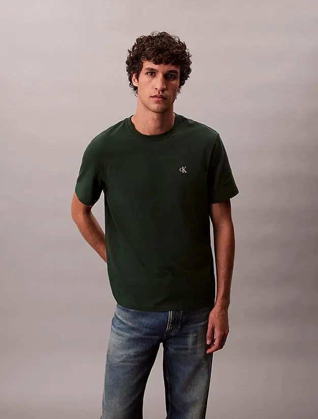 LV04RC275G SS EASY MONOGRAM TEE VERDE SCURO CALVIN KLEIN