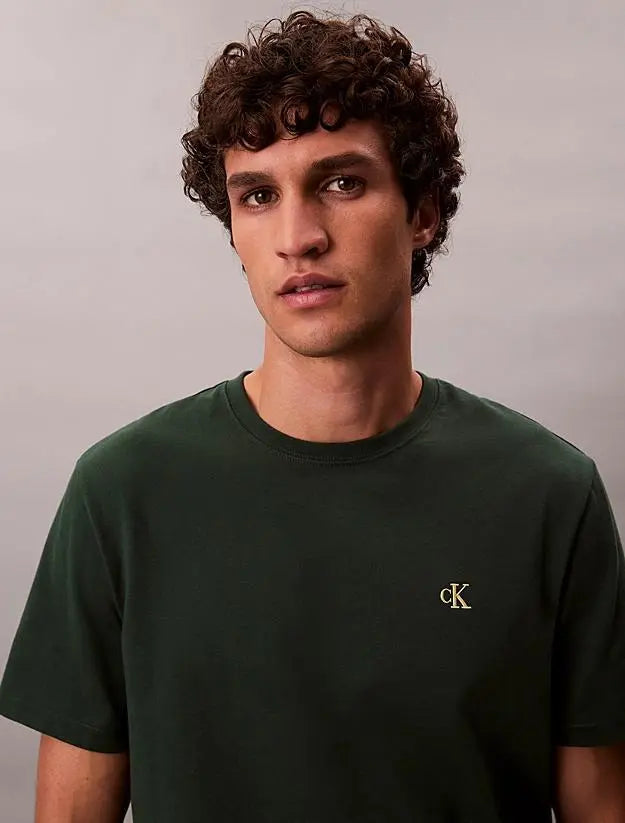 LV04RC275G SS EASY MONOGRAM TEE VERDE SCURO CALVIN KLEIN