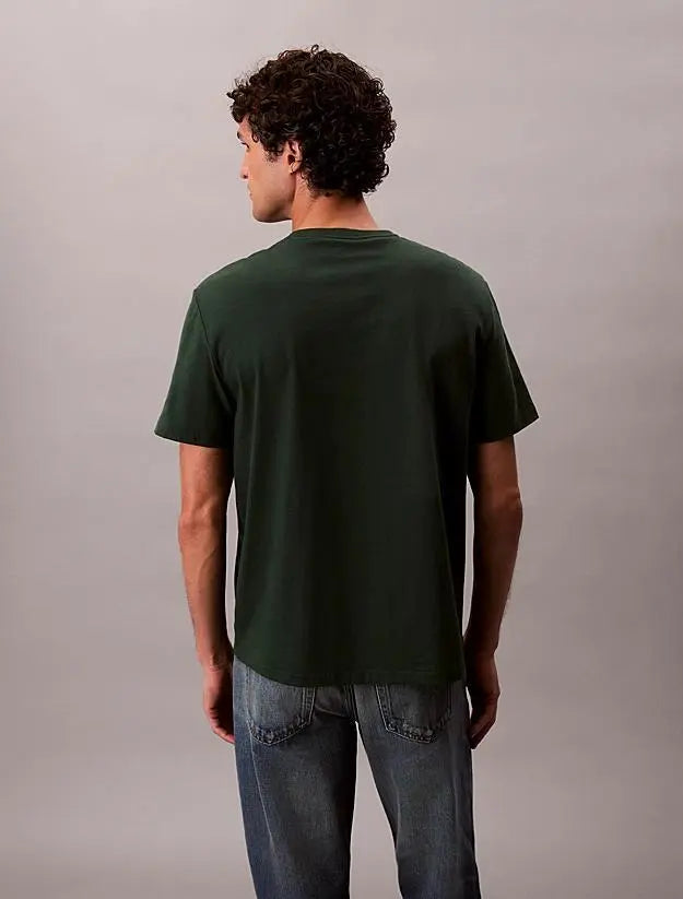 LV04RC275G SS EASY MONOGRAM TEE VERDE SCURO CALVIN KLEIN