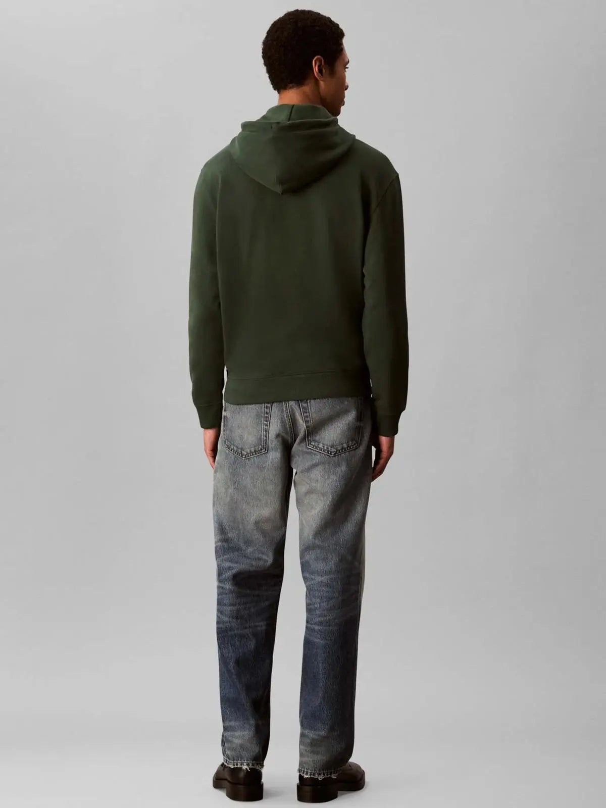 LV04RC297G LS EU 350TERRY HOODIE VERDE SCURO CALVIN KLEIN