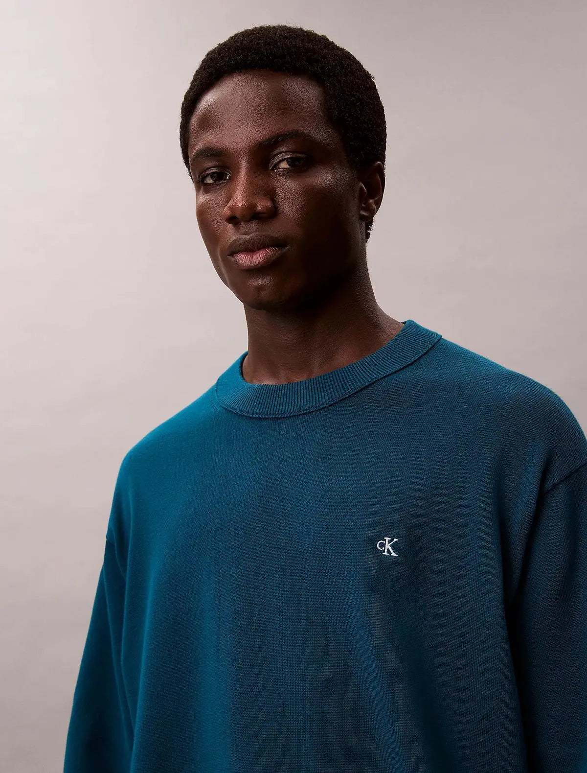 LV04RC309G LS EZ COTT.CREWNK BLU MARE CALVIN KLEIN