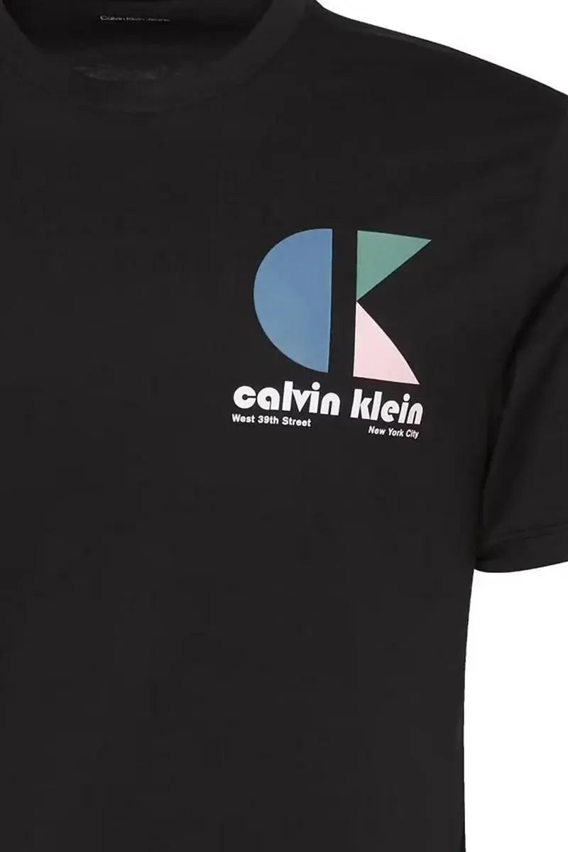 LV04RC843G SS 30s EU CK BH LOGO GRAPHIC TEE NERO CALVIN KLEIN