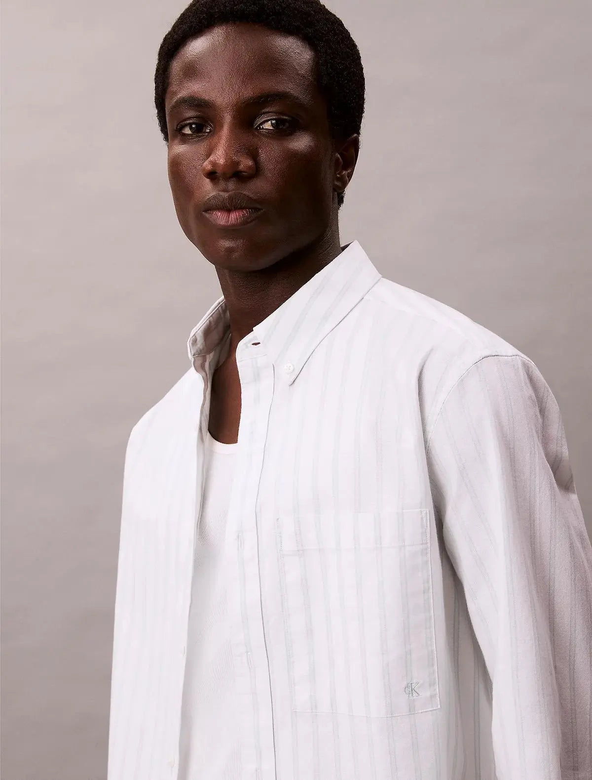 LV04RD109G LS STR.OXFORD CLASS.SHIRT BIANCO CALVIN KLEIN