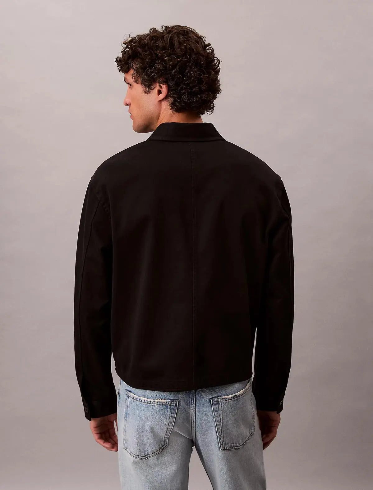 LV04RD110G LS COTTON OVERSHIRT NERO CALVIN KLEIN