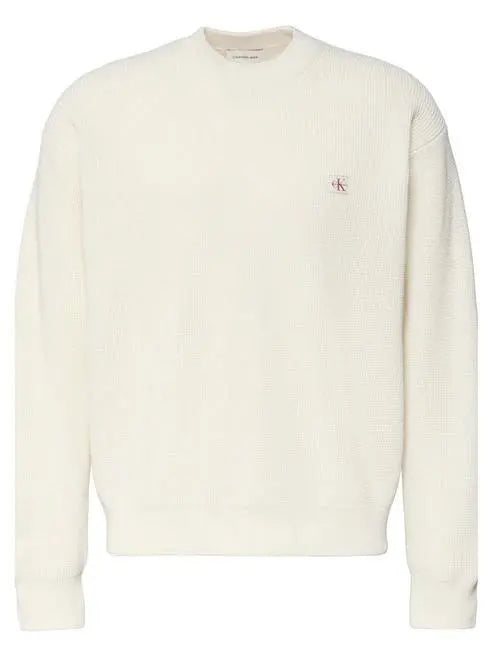 LV04RD313G LS EZ COTTON WAFFLE BIANCO CALVIN KLEIN