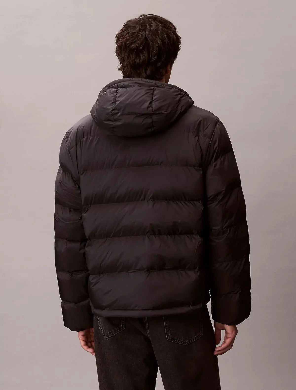 LV04RD528G LS NYLON MONOGRAM PUFFER JKT NERO CALVIN KLEIN