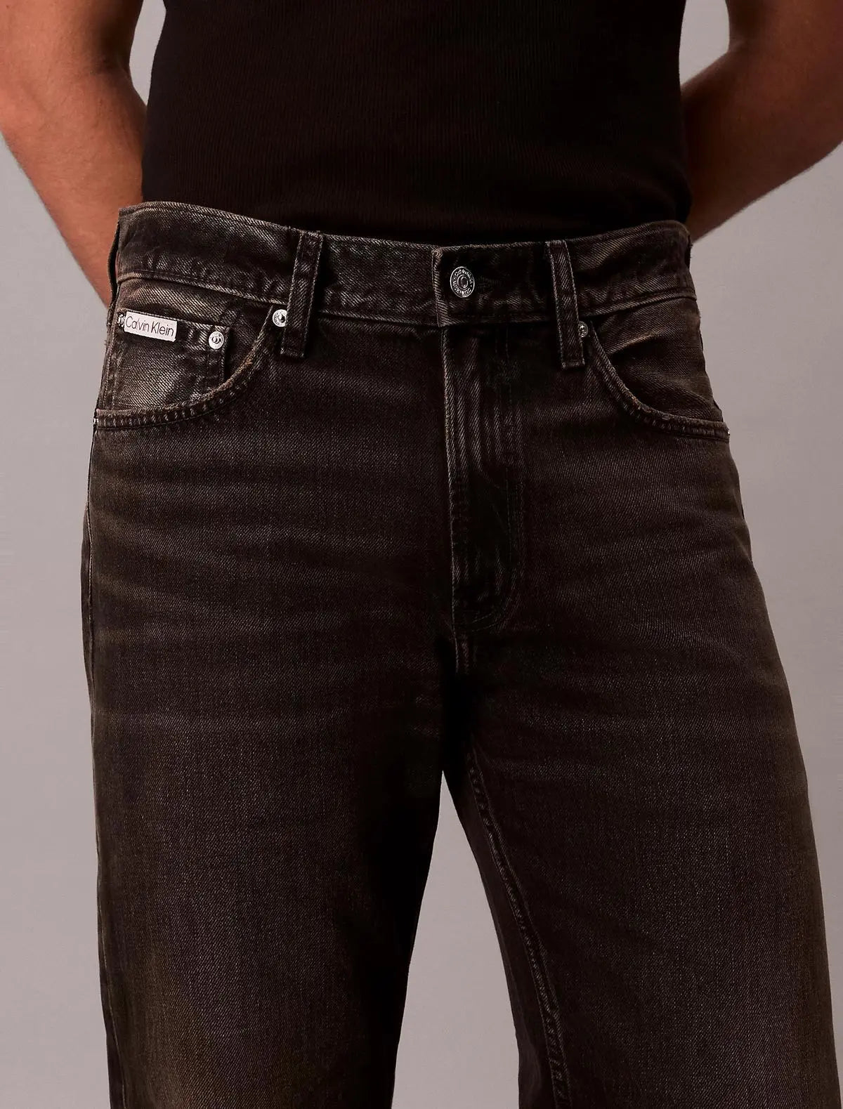 LV04RD724G 90S STRAIGHT JEANS ESPRESSO CALVIN KLEIN