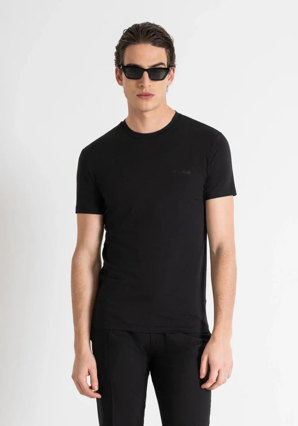 MMKS02324 FA120031 T-SHIRT SUPER NERO ANTONY MORATO