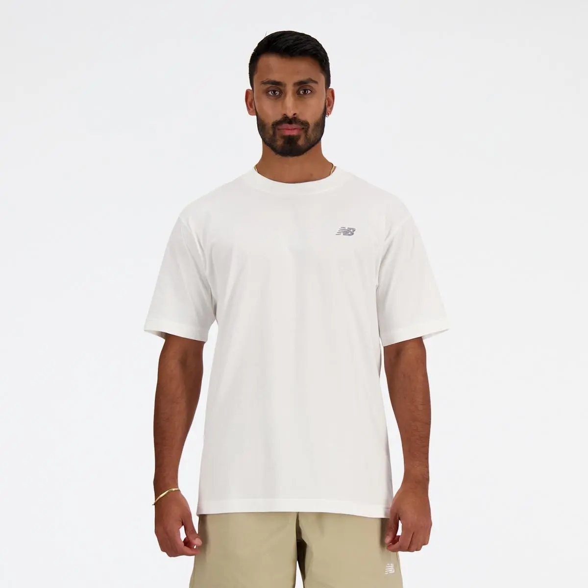 MT41509 SPORT ESSENTIALS COTTON T-SHIRT BIANCO NEW BALANCE