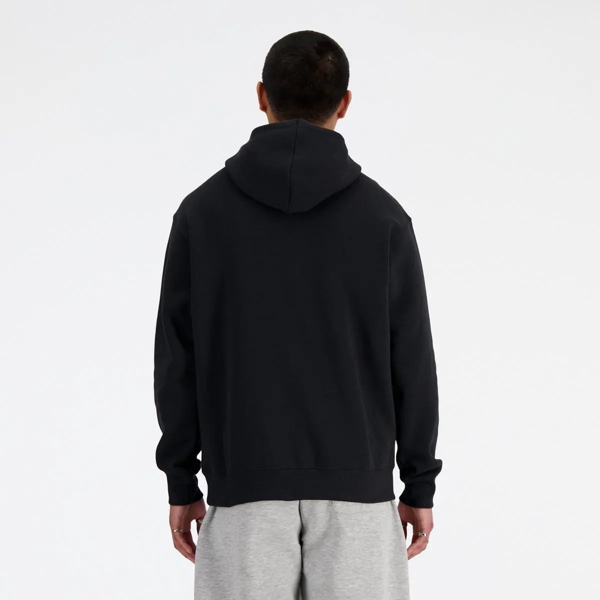 MT41511 SPORT ESSENTIALS FLEECE HOODIE NERO NEW BALANCE