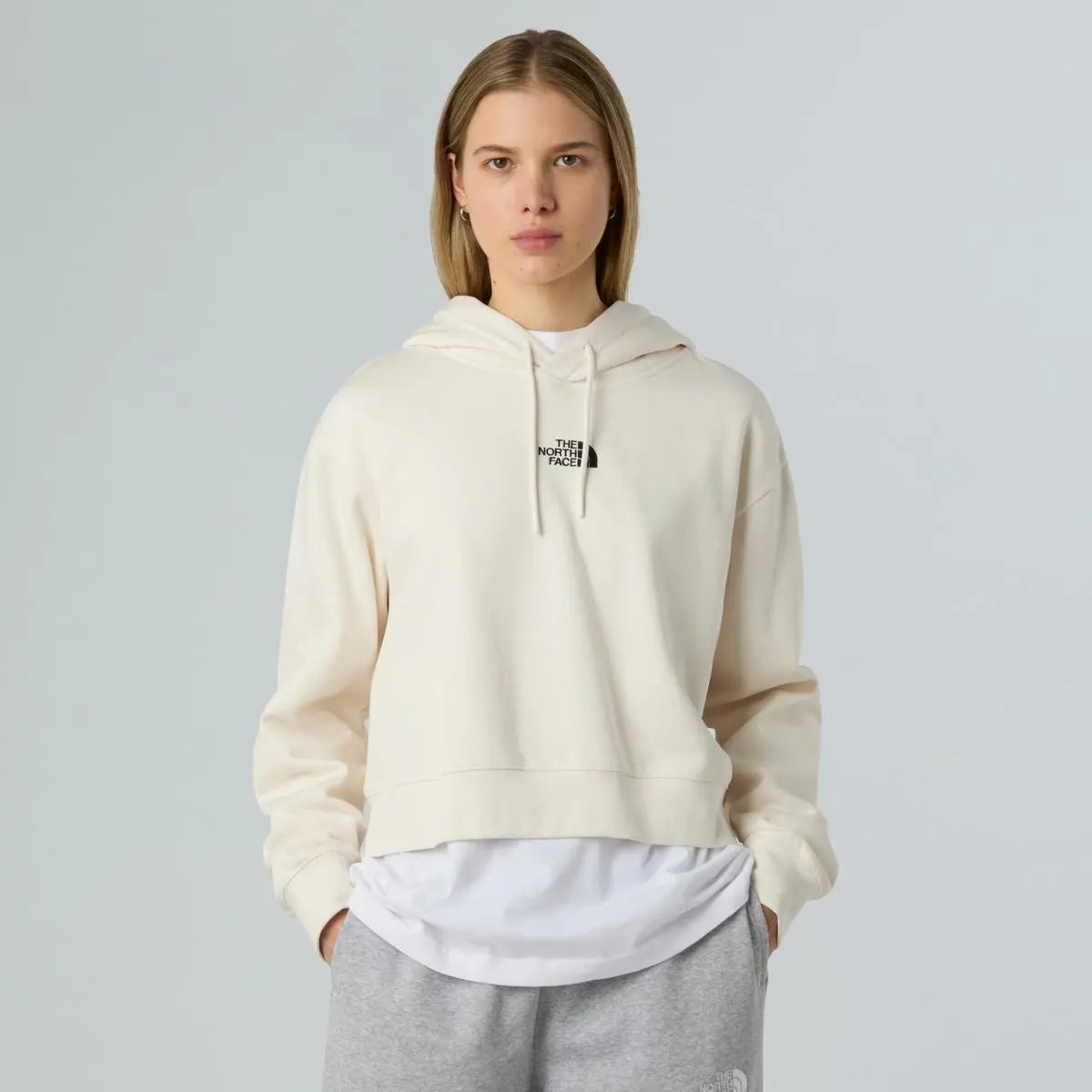 NF0A89EX W ESSENTIAL CROP HOODIE PANNA THE NORTH FACE