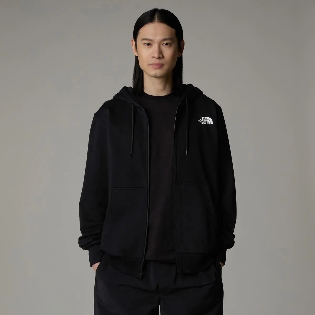 NF0A89FD M SIMPLE DOME FULL ZIP NERO THE NORTH FACE