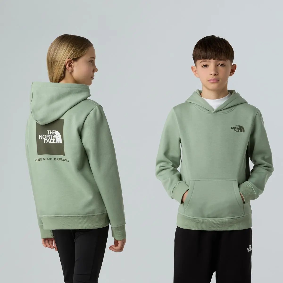 NF0A89H9 TEEN BOX NSE REG HOODIE VERDE THE NORTH FACE