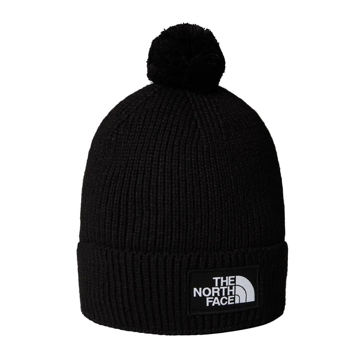 NF0A8CHF TNF LOGO BOX POM BEANIE NERO THE NORTH FACE