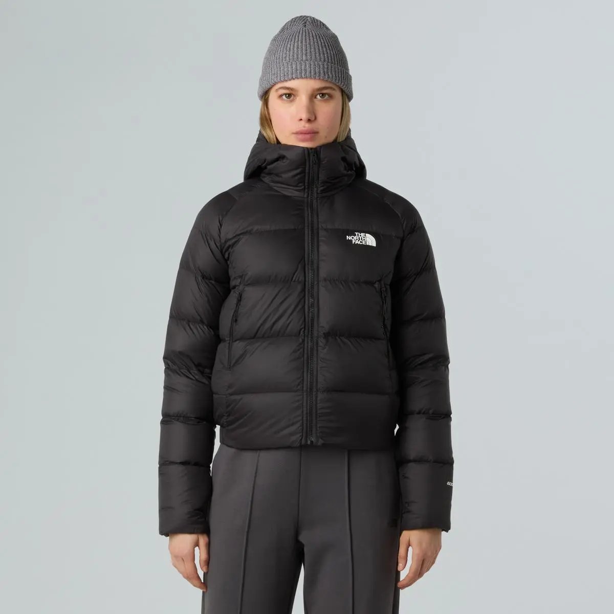 NF0A8E75 W HYALITE DOWN HOODIE NERO THE NORTH FACE