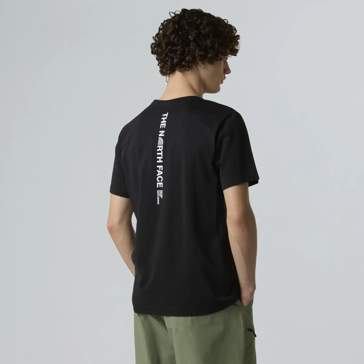 NF0A8EE7 M VERTICAL LOGO SS TEE NERO THE NORTH FACE