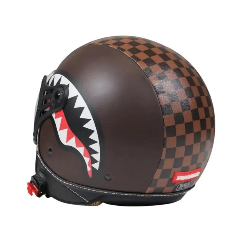 OP01 SHARK IN PARIS HELMET MARRONE SPRAYGROUND