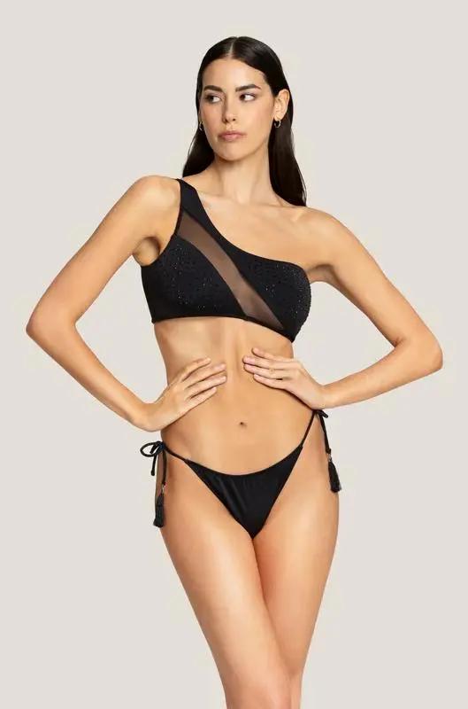 WBWBK4916 TOP SLIP LACCETTI NERO 4GIVENESS