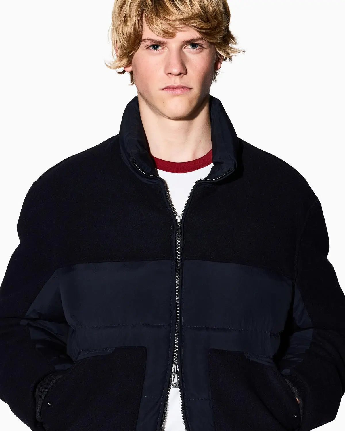 XM001122 AF16340 BLOUSON JACKET BLU NAVY ARMANI